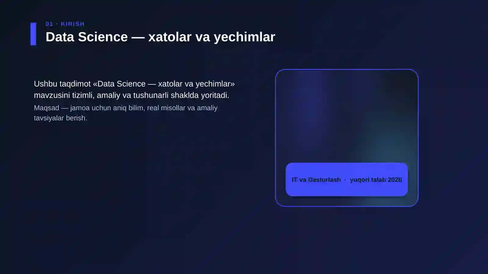 Data Science — xatolar va yechimlar 4
