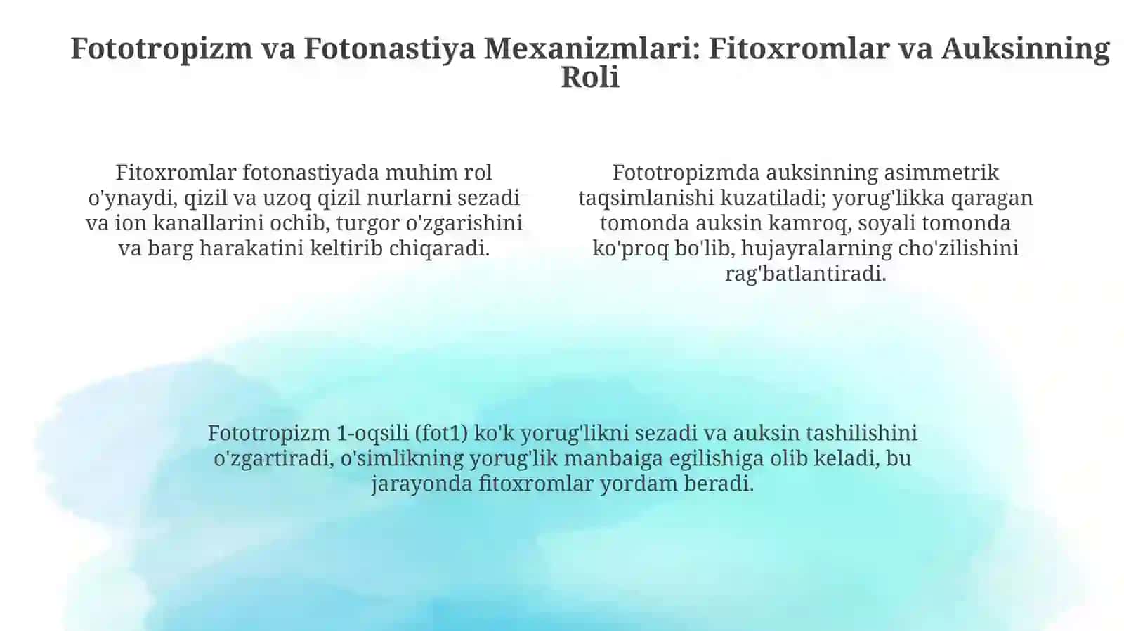 Fototropizm va Fotonatsiya 4