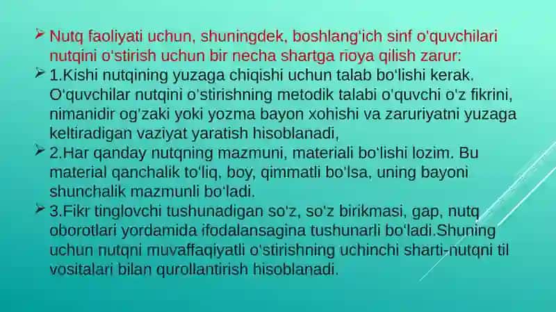 Boshlang‘ich sinfda nutq ustida ishlash 4