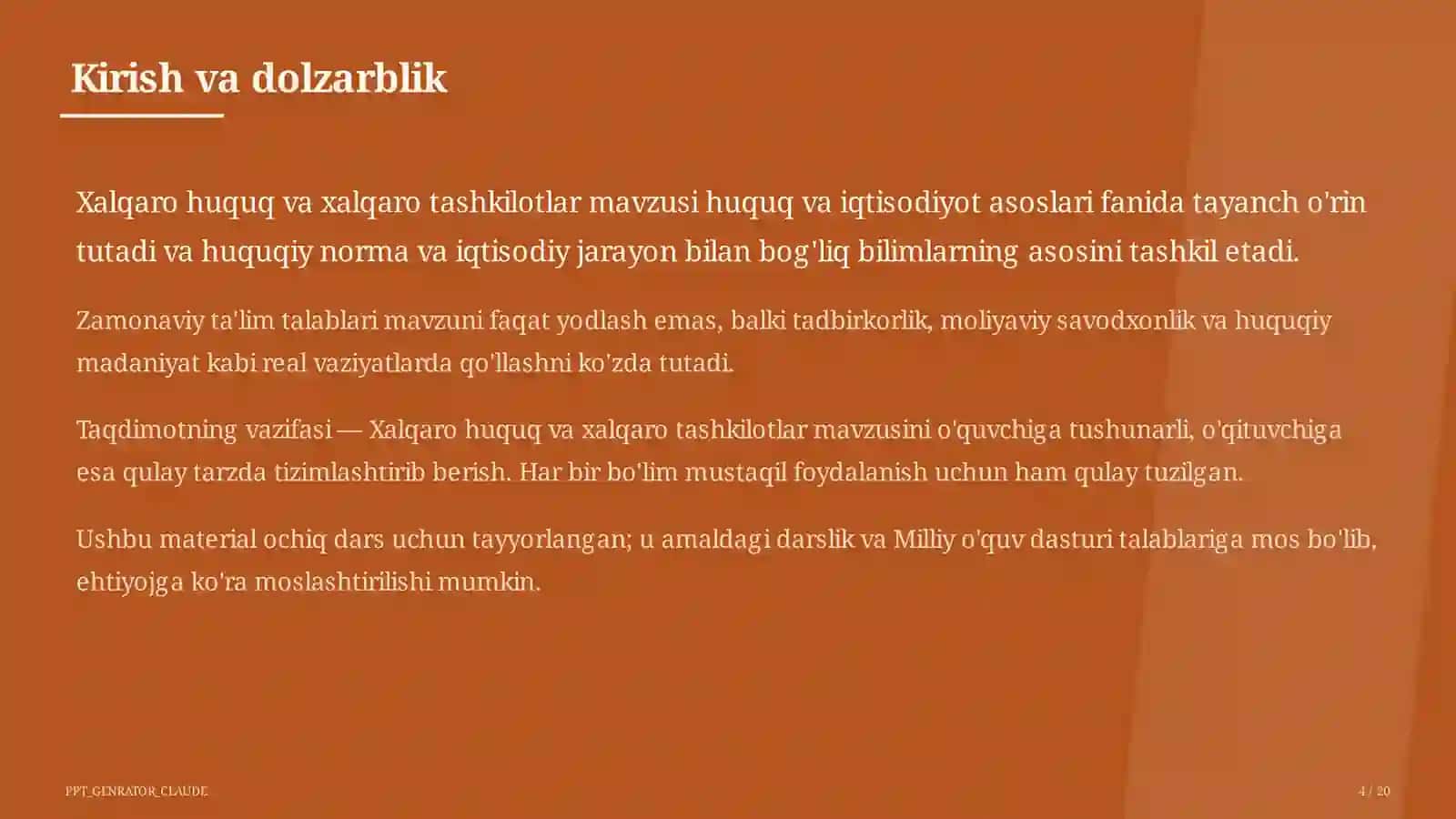 Xalqaro huquq va xalqaro tashkilotlar (11-sinf) 4