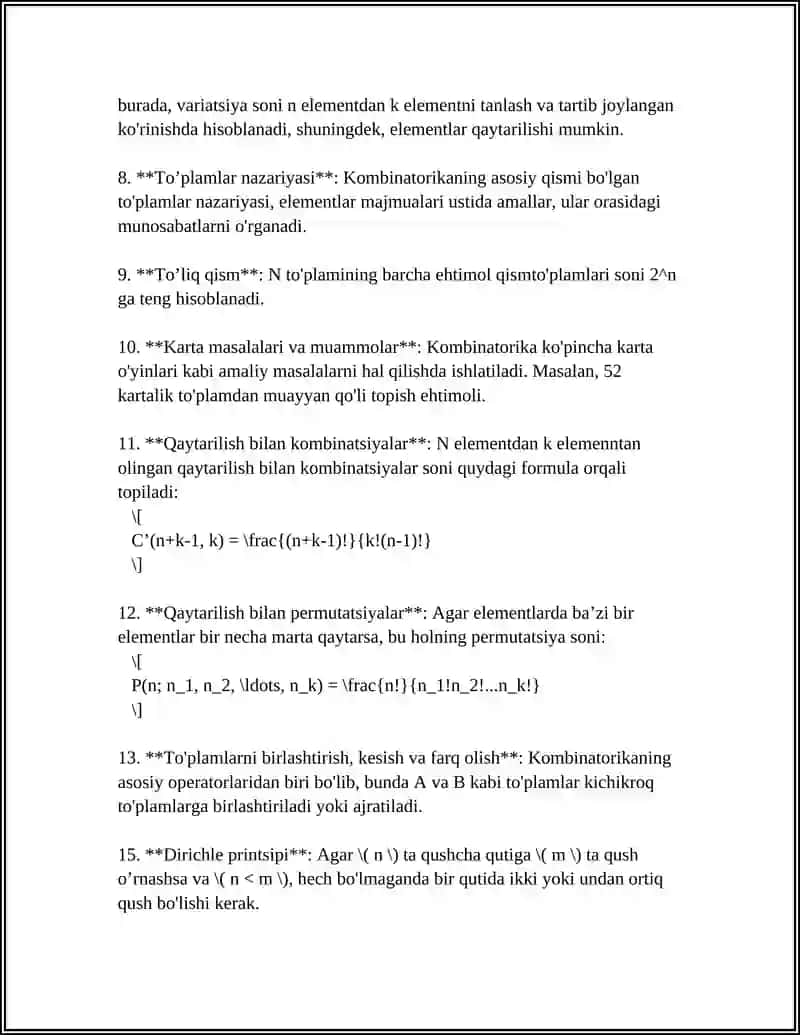KOMBINATORIKA ELEMENTLARI 4