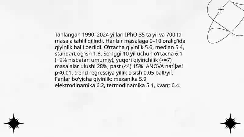 Zamonaviy xalqaro fizika olimpiadalarida noan'anaviy masalalar 4