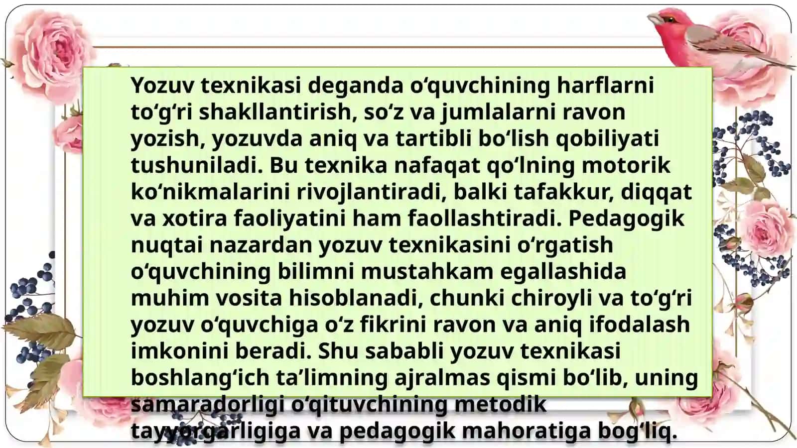 Otamuratova Dilnozaning“Husnixat va uni o‘qitish metodikasi” 4