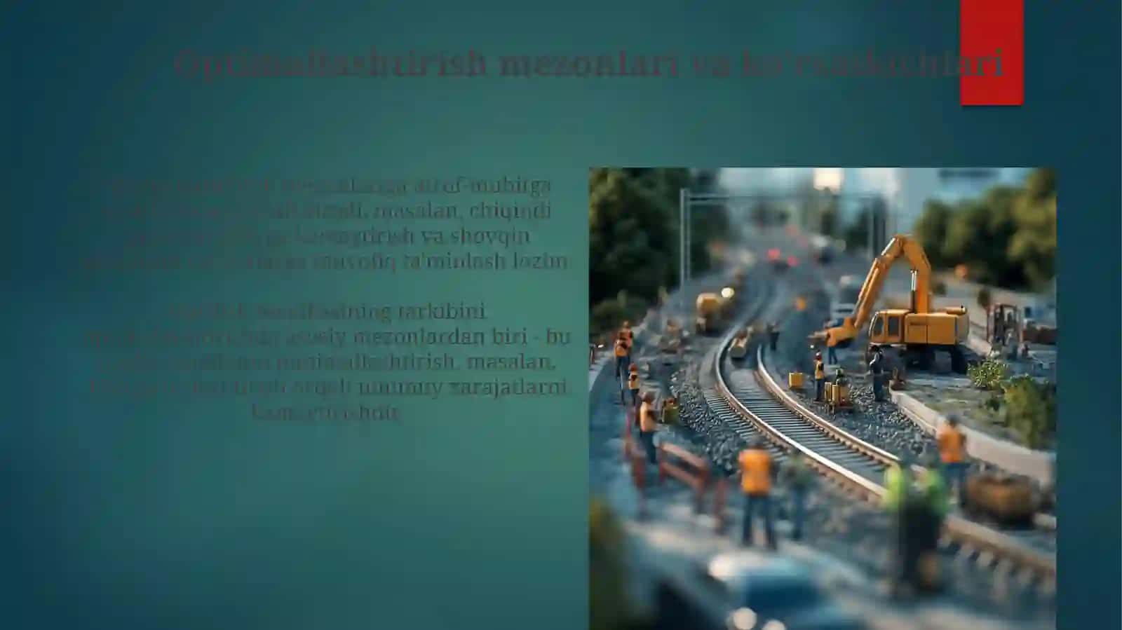 Avtomobilyo'llarini rekonstruksiya qilishda mashina va mexanizmlarni optimallashtirish 4