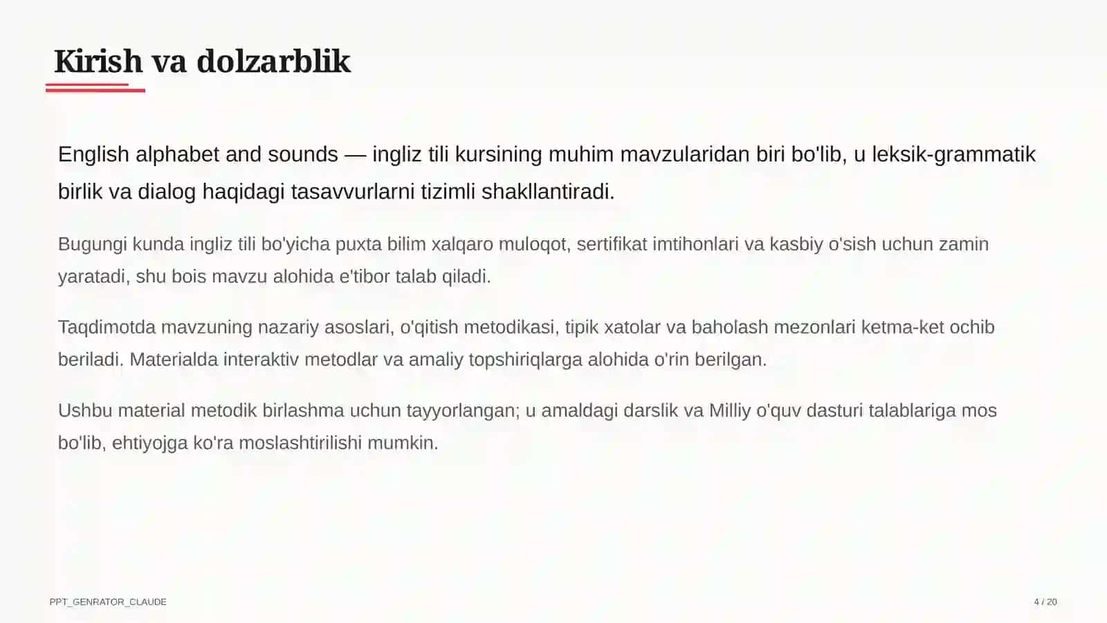 Ingliz tili (1– 11) 4