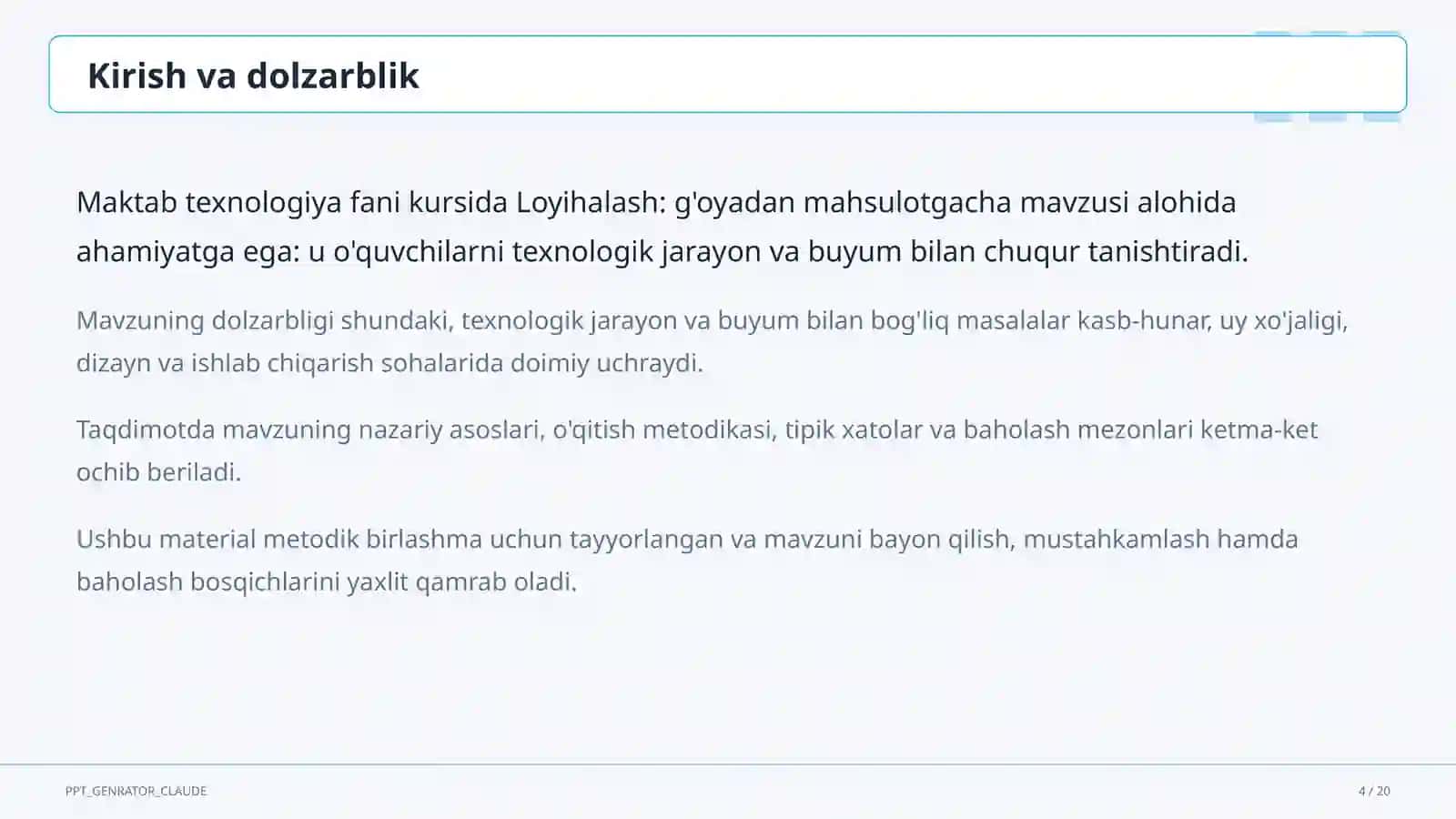 8-sinf Loyihalash: G'oyadan Mahsulotgacha 4