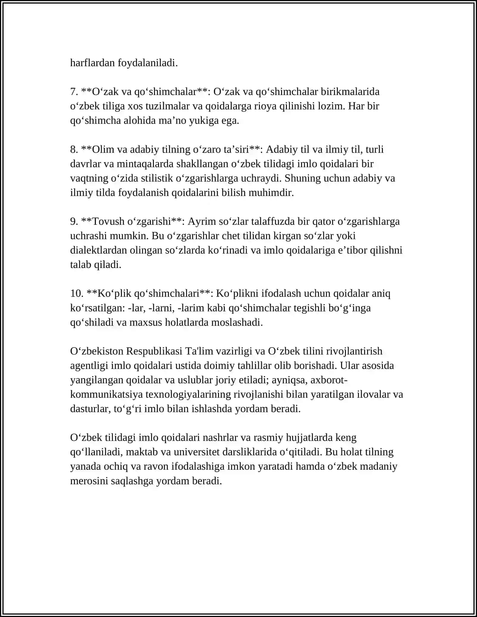 O'ZBEK TILINING IMLO QOIDALARI VA TAMOYILLARI 4
