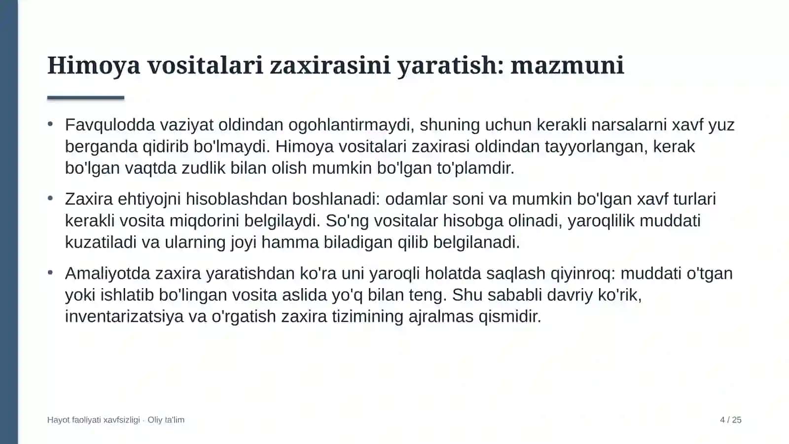 boshqaruv servis kompaniyalarida himoya vositalari zaxirasini yaratish 9586 4