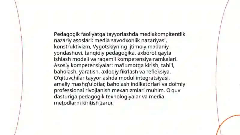 Pedagogik faoliyatda mediakompitentlikni shakllantirish 4