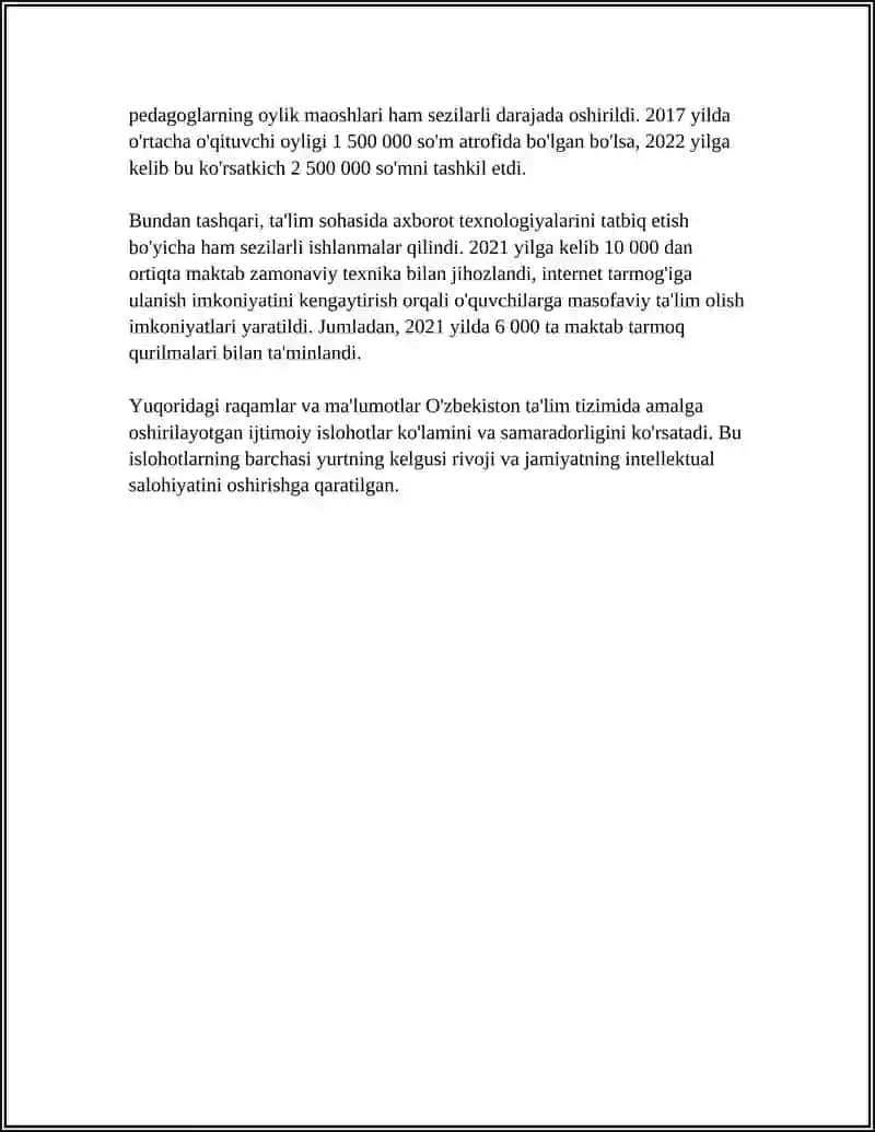 O'ZBEKISTON RESPUBLIKASIDA IJTIMOIY SOHADAGI ISLOHOTLAR 4