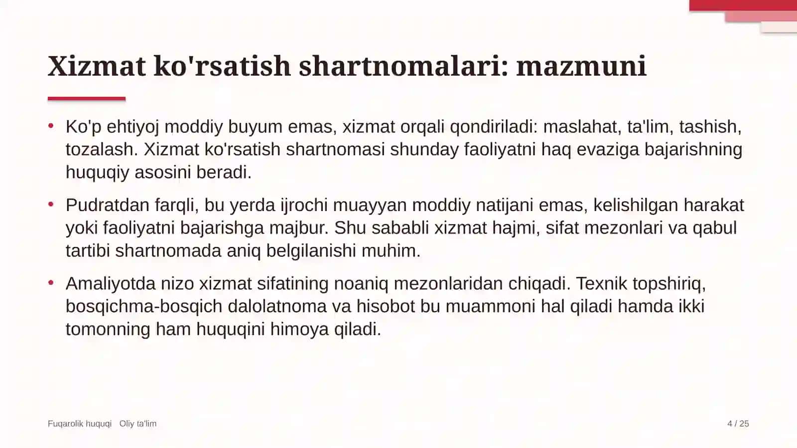 malaka oshirish markazlarida xizmat ko'rsatish shartnomalari 2015 4