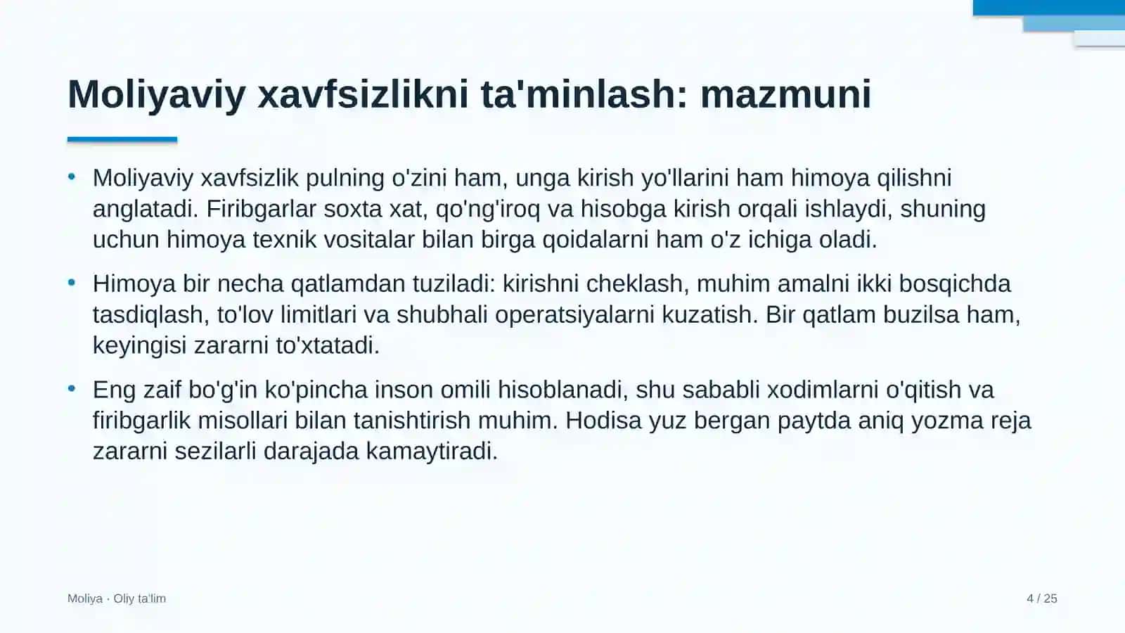 Kutubxonalarda moliyaviy xavfsizlikni ta'minlash 4
