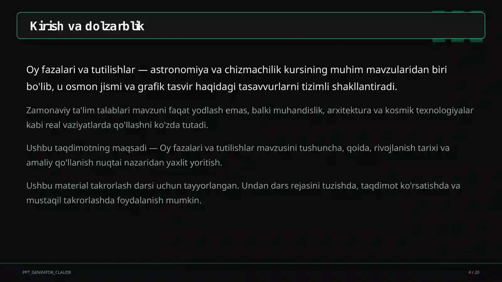 Oy fazalari va tutilishlar (9-sinf) 4