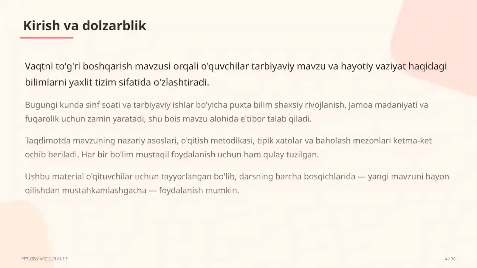 Vaqtni to'g'ri boshqarish 4