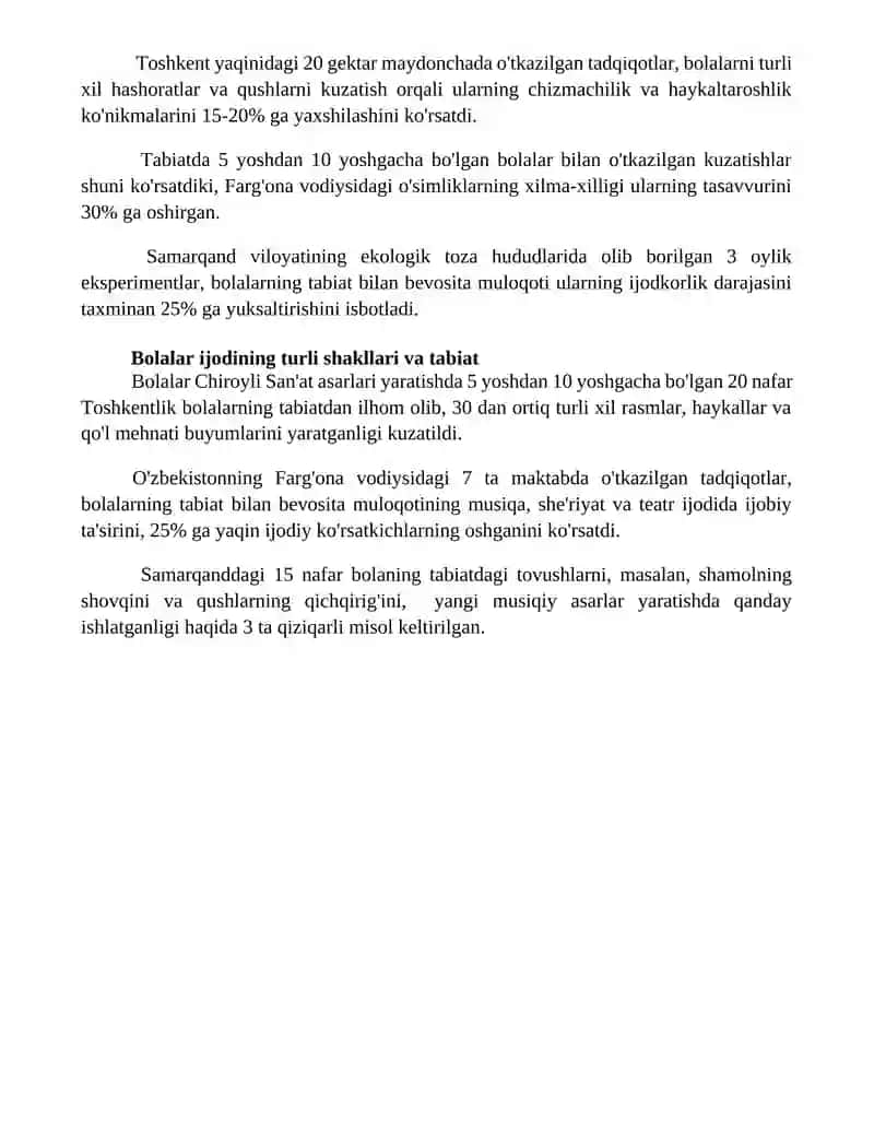 Bolalarda tabiat bilan tanishtirishda ijodiy qobiliyatlarni rivojlantirish 4