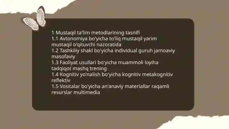 Mustaqil ta'lim metodlari: tahlili va xususiyatlari 4