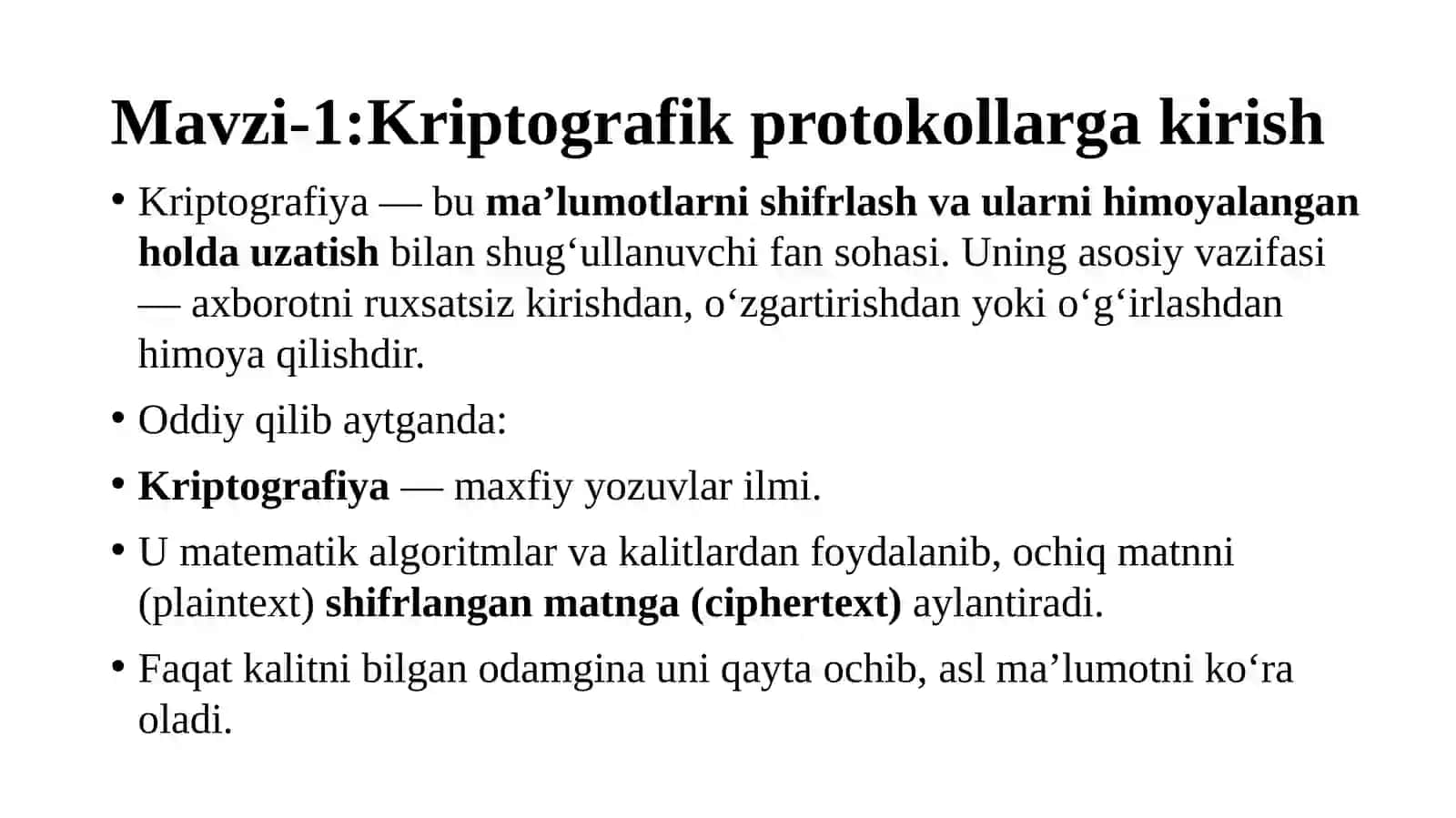 Kriptografik protokollar 4