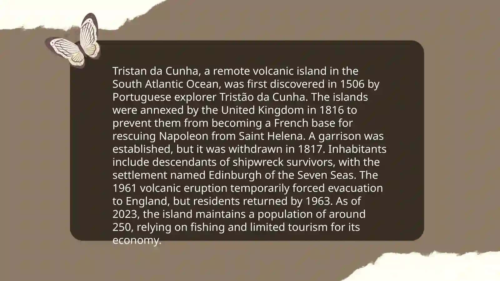Tristan da Cunha Geographic Information 4