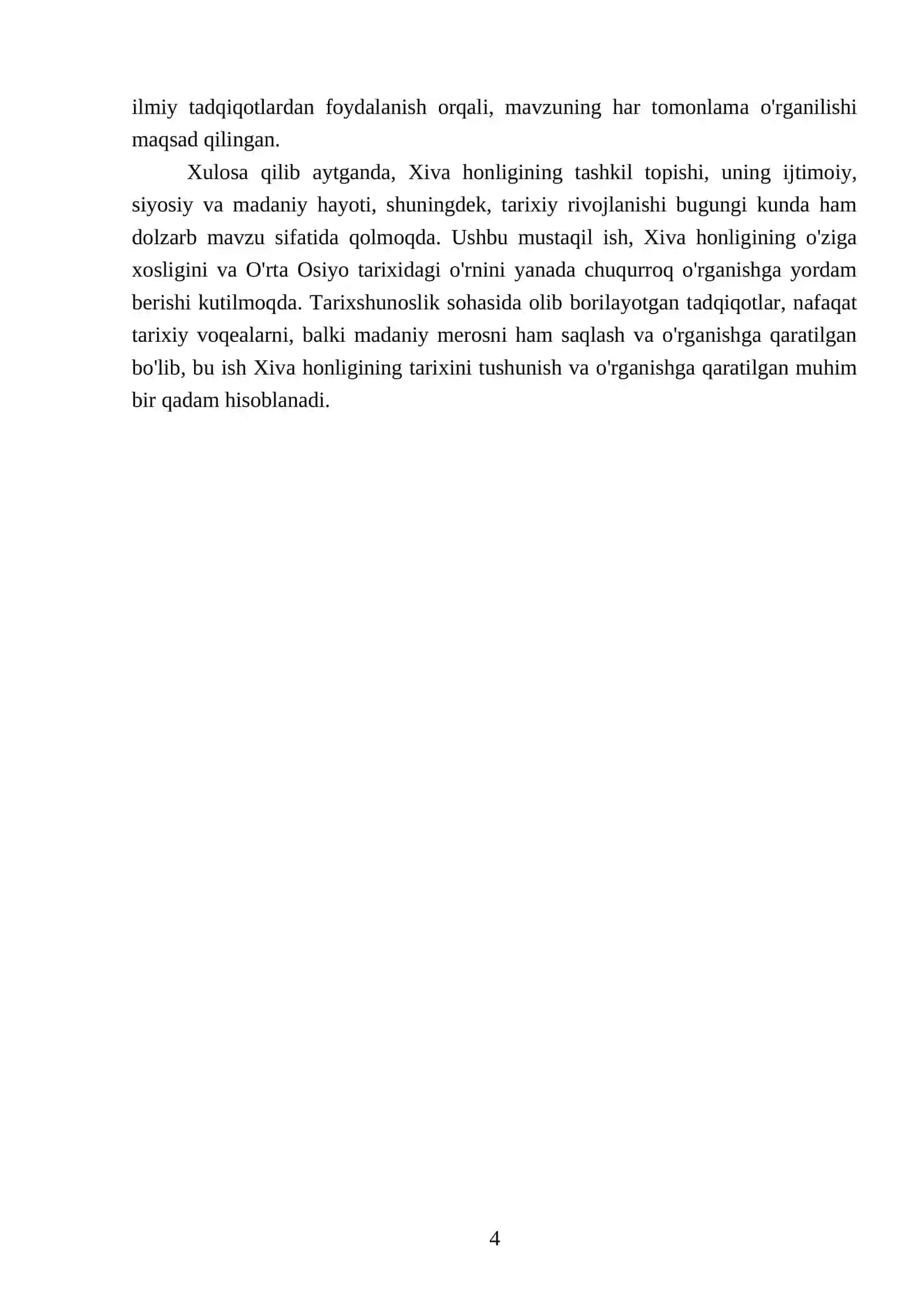 Xiva honligining tashkil topishi 4