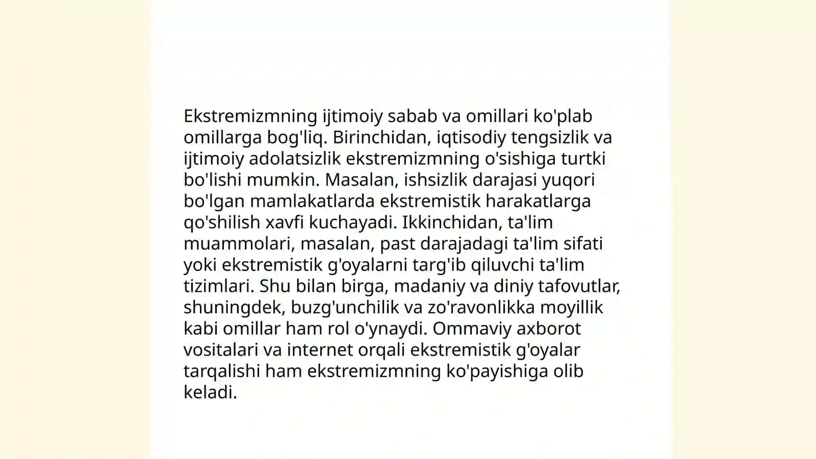 Diniy aqidaparastlik (fanatizm), ekstremizm paydo bo‘lishining ijtimoiy-tarixiy zaminlari va rivojlanishi 4