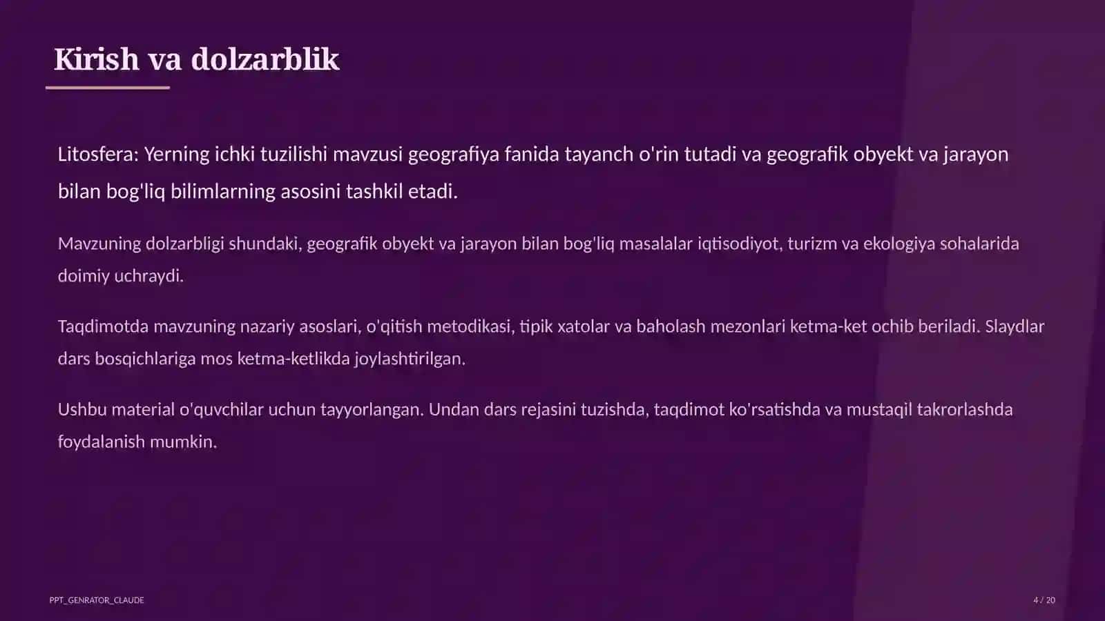 Litosfera: Yerning ichki tuzilishi (5-sinf) 4