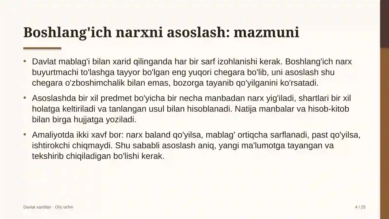 me'moriy yodgorliklarni ta'mirlashda boshlang'ich narxni asoslash 1835 4