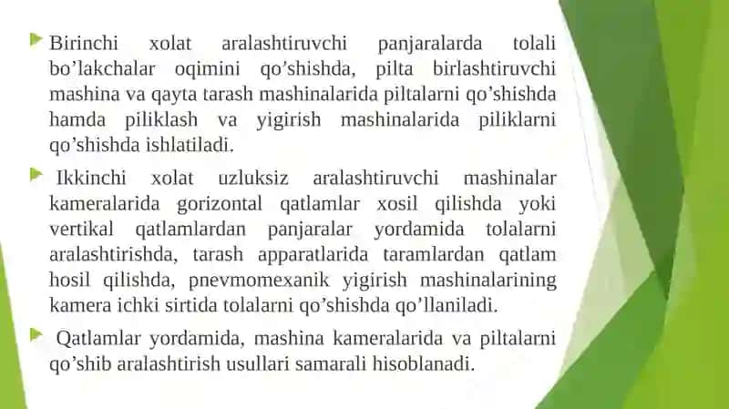 ARALASHTIRISH JARAYONI 4