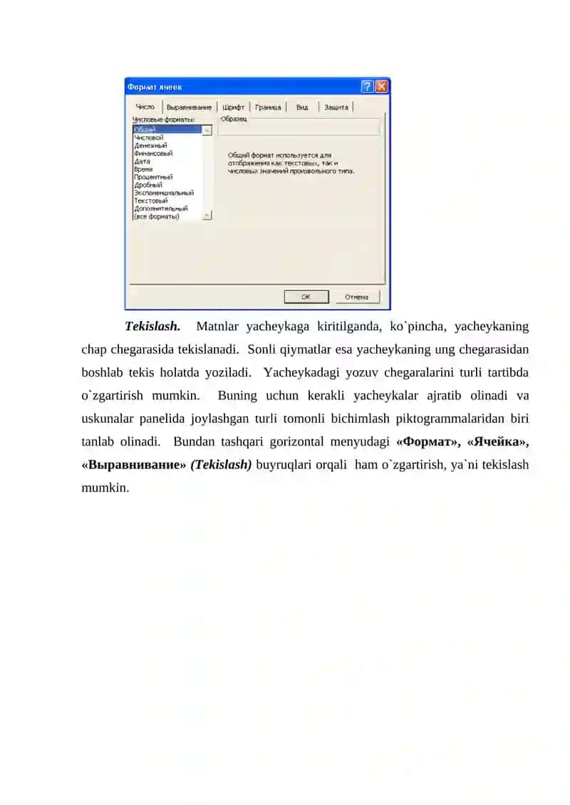 EXCELDA LISTLAR BILAN ISHLASH 4