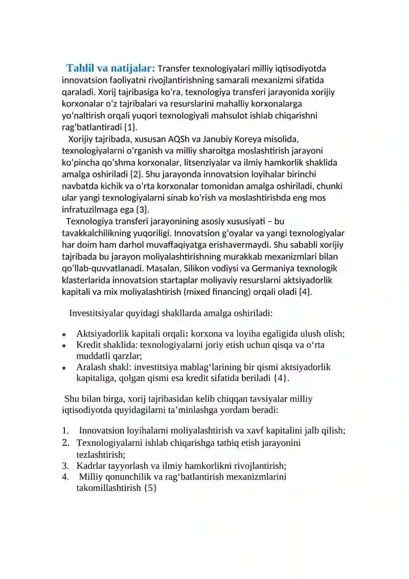 Transfer texnologiyalar va xorij tajribasi 4
