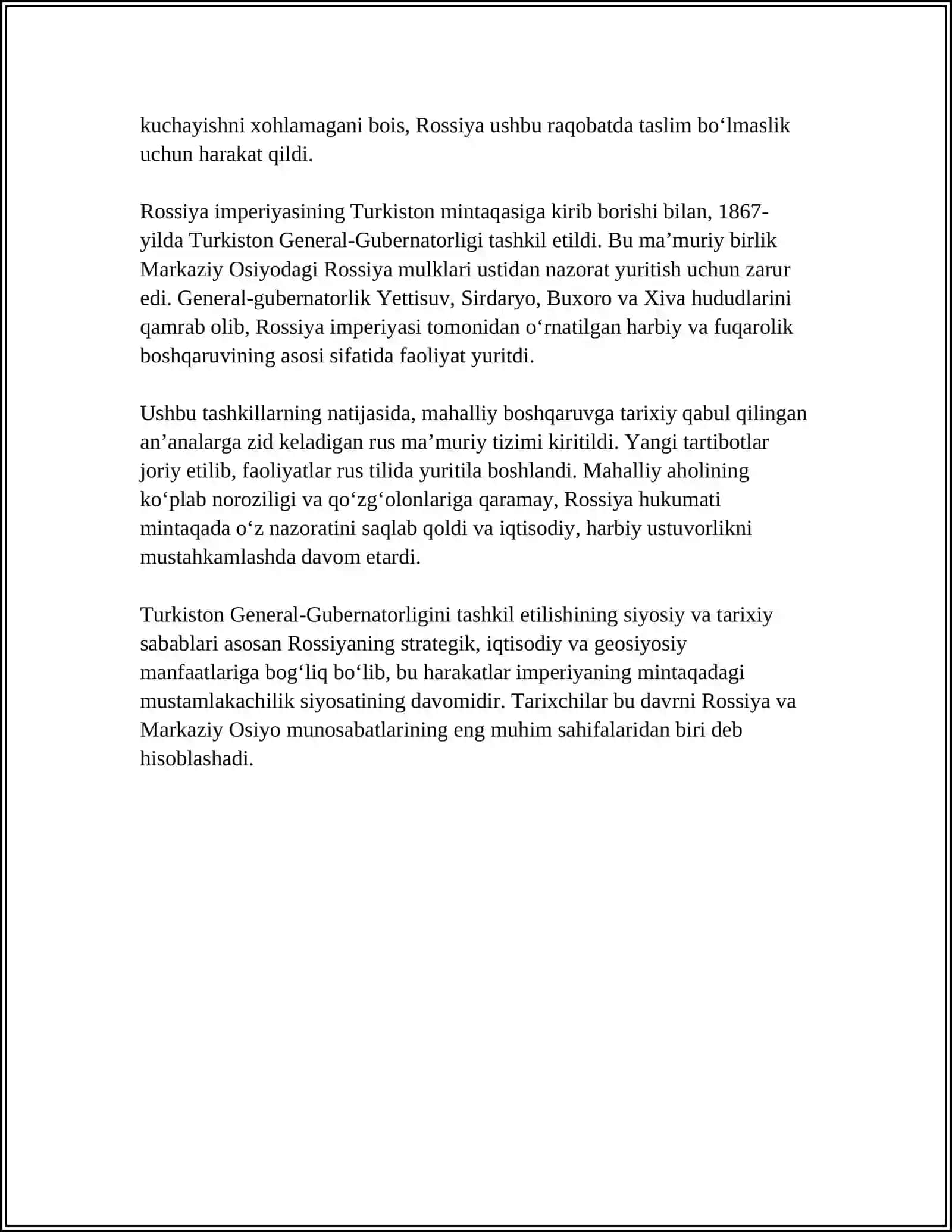 TURKISTON GENERAL GUBERNATORLIGINING TASHKIL ETILISHI VA UNING MAʼMURIY TUZILISHI 4
