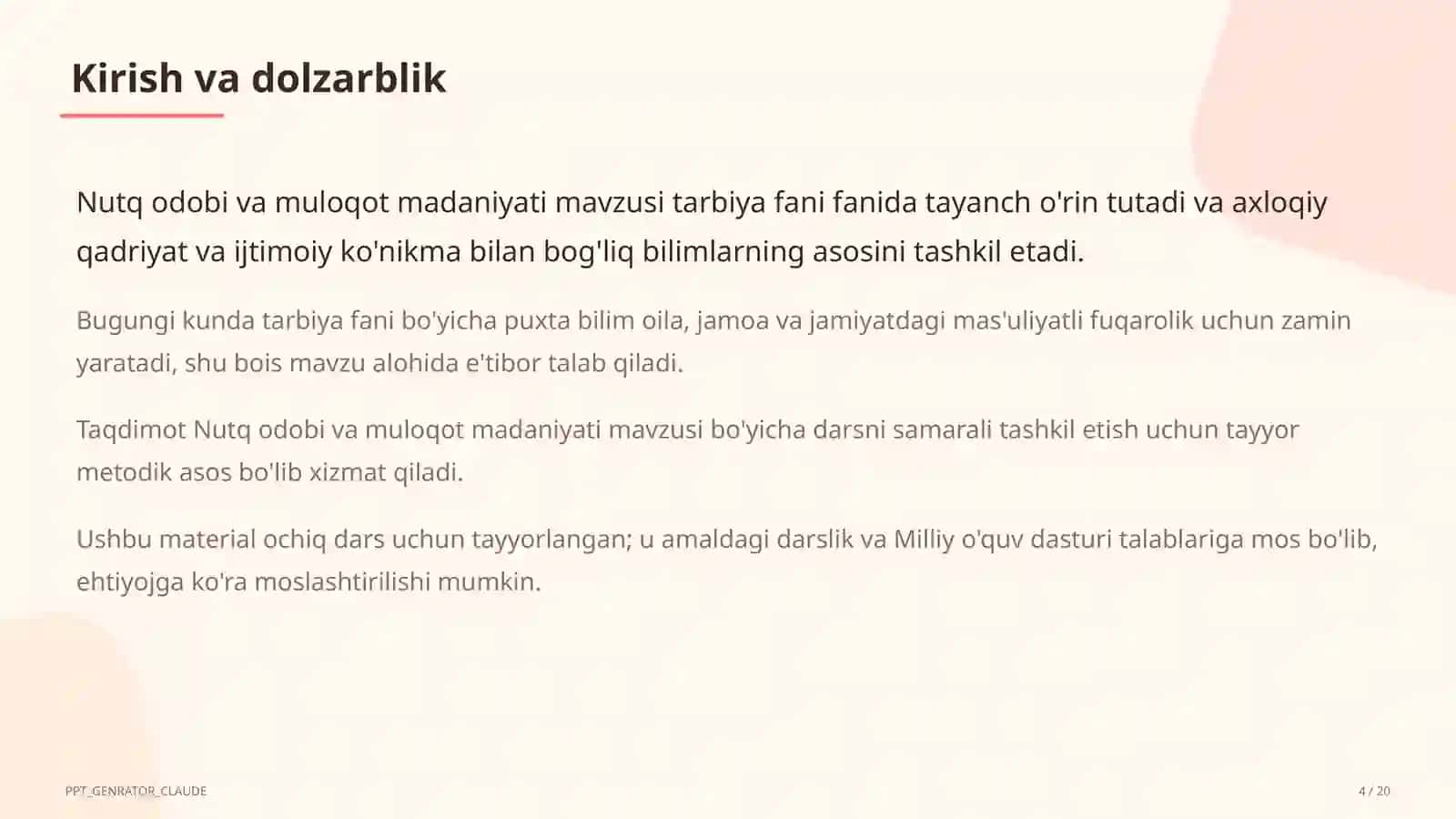 Nutq odobi va muloqot madaniyati (8-sinf) 4