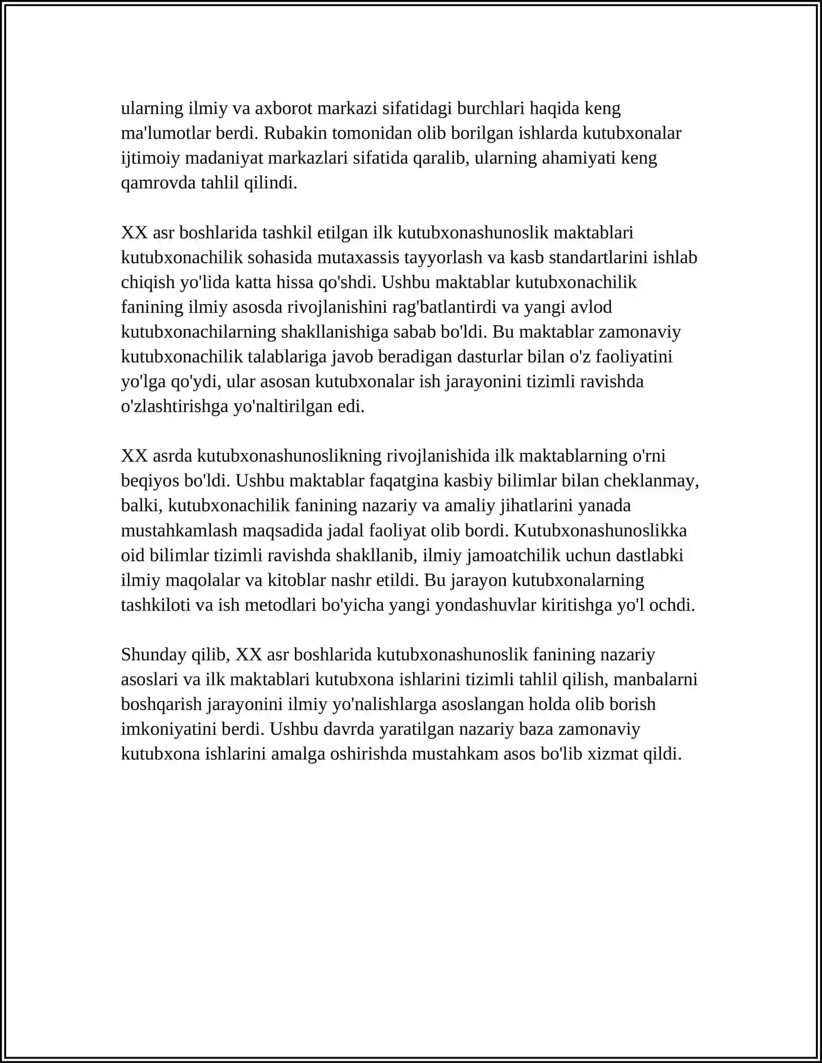 XX ASRDA KUTUBXONASHUNOSLIK FANINING RIVOJLANISH BOSQICHLARI 4