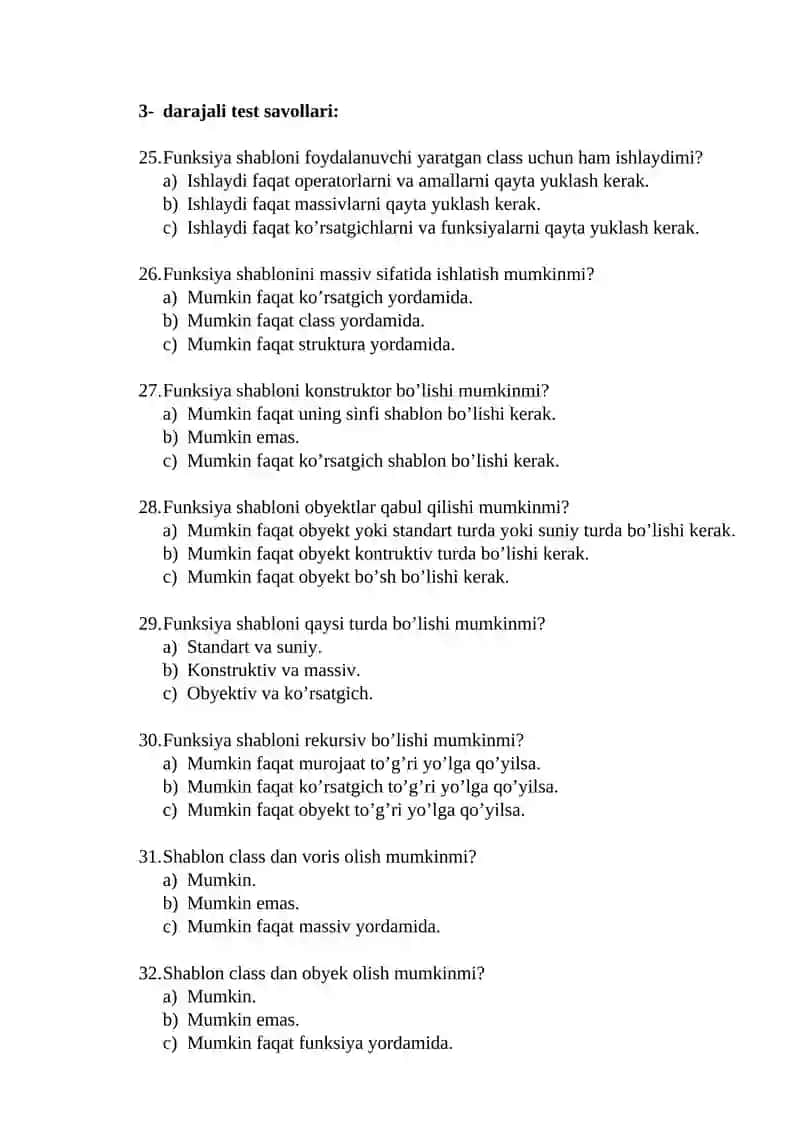 15-MAVZU BO’YICHA TEST SAVOLLARI 4