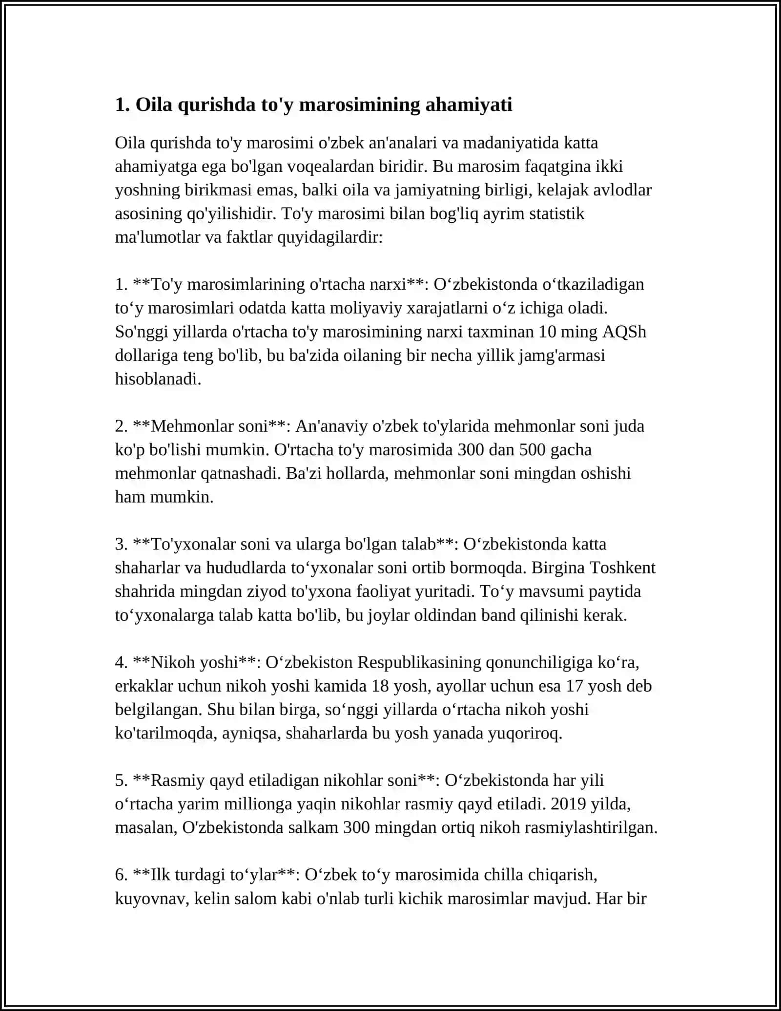 A.FITRATNING "OILA ASARI"DAGI OILA QURISH TARTIBLARI VA FARZAND TARBIYASIGA OID G'OYALAR BO'YICHA ESSE TAYYORLASH 4