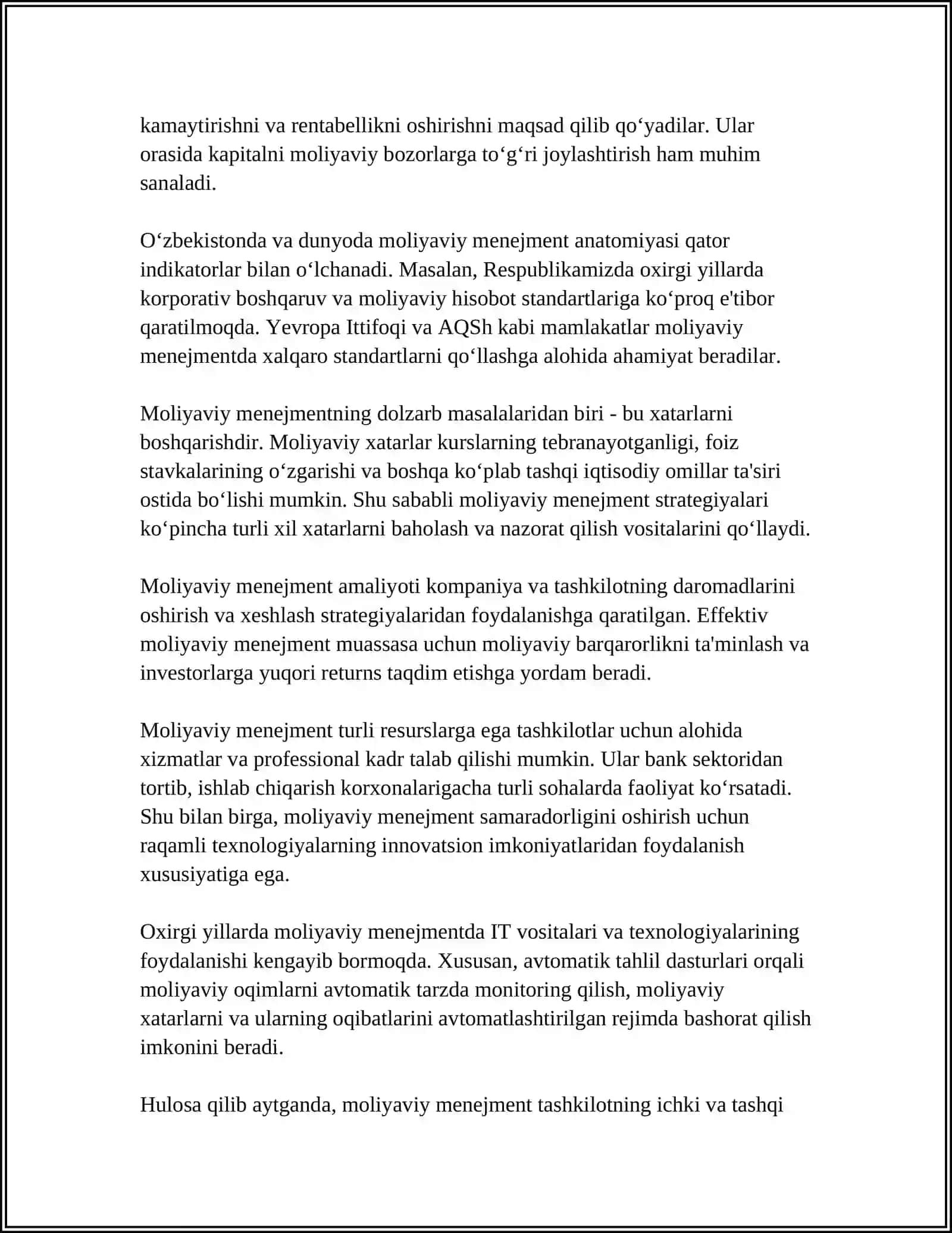 MOLIYAVIY MENEJMENTNING PREDMETI VA FUNKSIYALARI 4