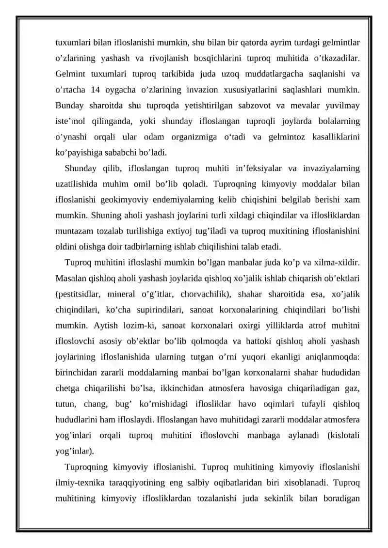 Tuproqni tekshirish va unga gigiyenik baho berish 4