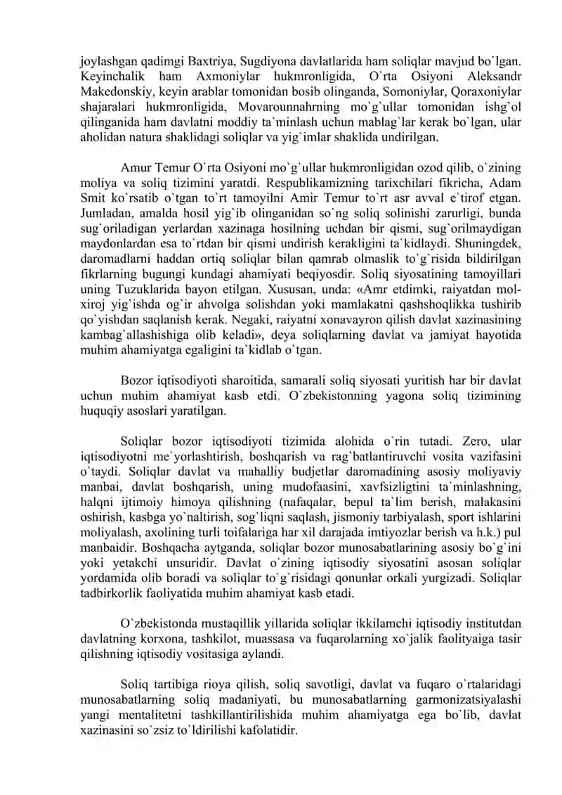 Tadbirkorlik faoliyati uchun soliq undirishning huquqiy qoidalari 4