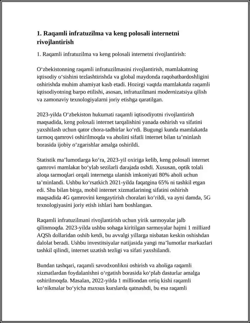 ÒZBEKISTONDA RAQAMLI IQTISODIYOTNI RIVOJLANTIRISH YÒLLARI 4