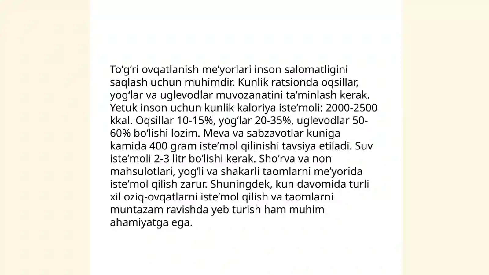 Bolalar ovqatlanishini nazorat qilish va monitoringini olib borish 4