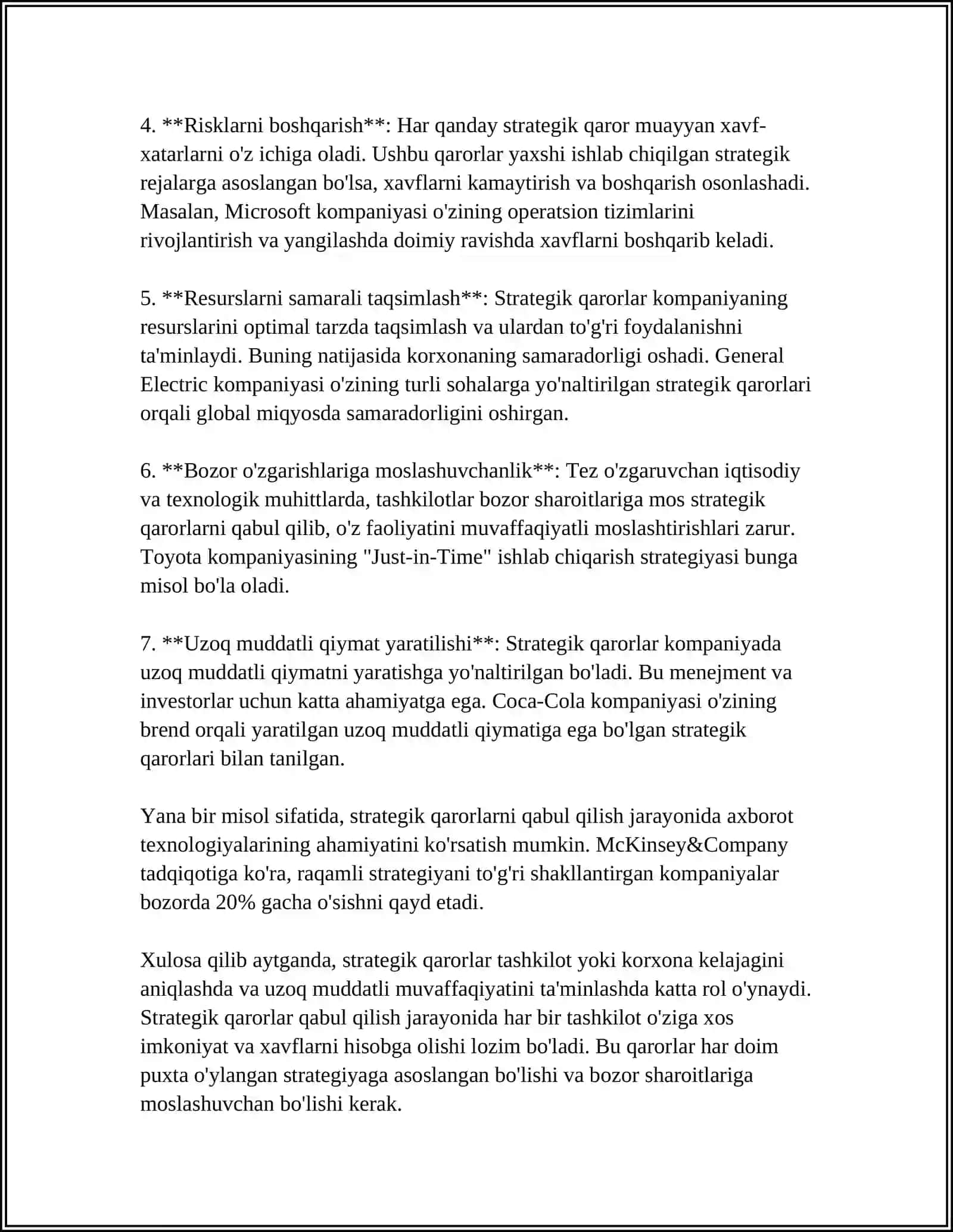 STRATEGIK QARAR NIMA VA QANDAY ASOSDA QABUL QILINADI 4