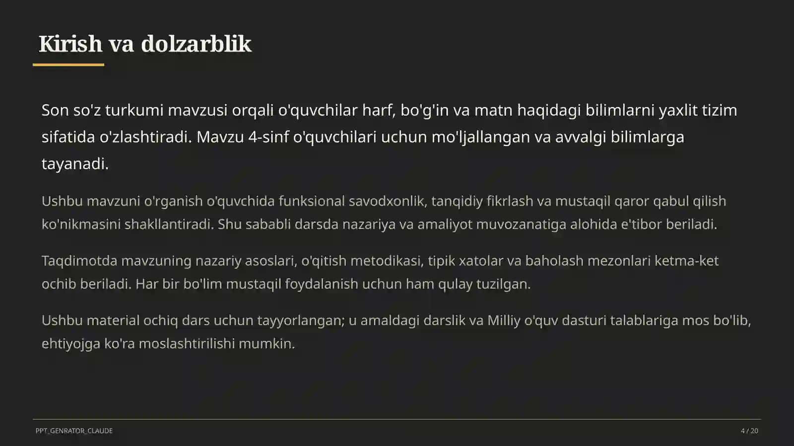 Son so'z turkumi (4-sinf) 4