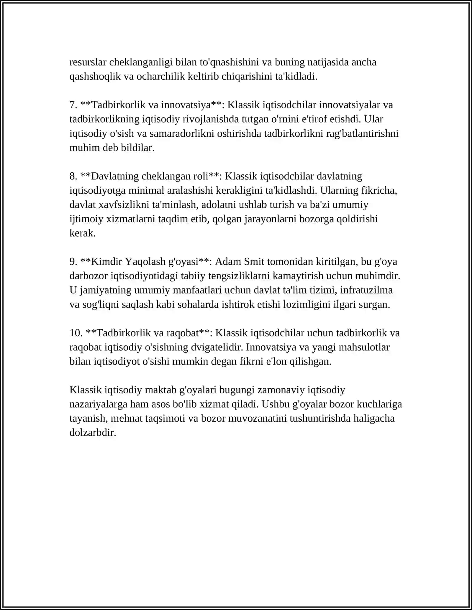 KLASSIK IQTISODIY MAKTAB MEHNAT QIYMATINI QANDAY IZOXLAYDI 4