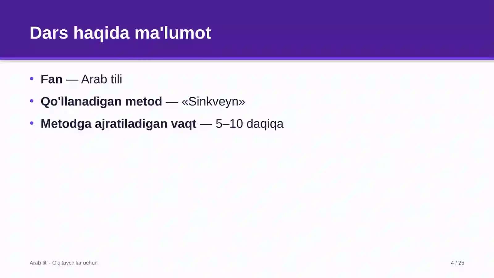 arab tili darslarida sinkveyn metodidan foydalanish 1867 4