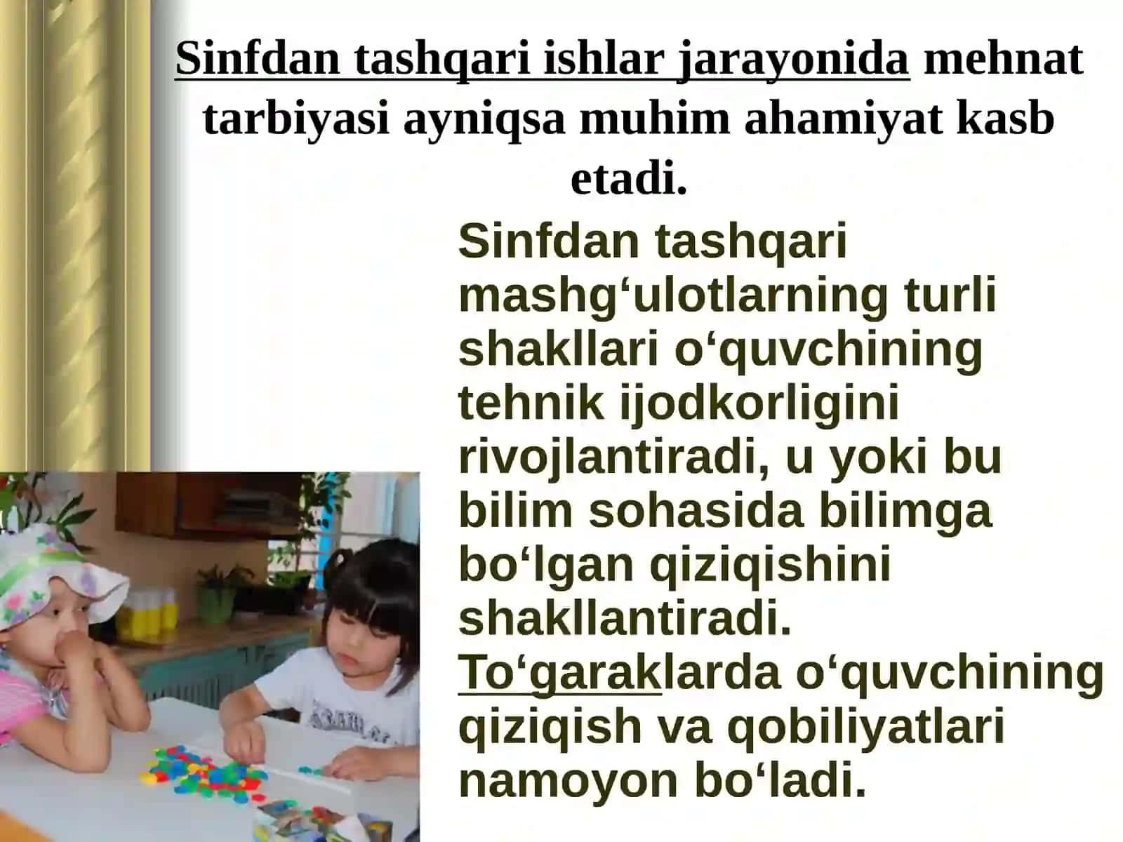 Mehnattarbiyasiningsamaralimetodlari,sog‘lomturmushtarzinitarg‘ibqilishdamehnattarbiyavajismoniytarbiyaningahamiyati 4