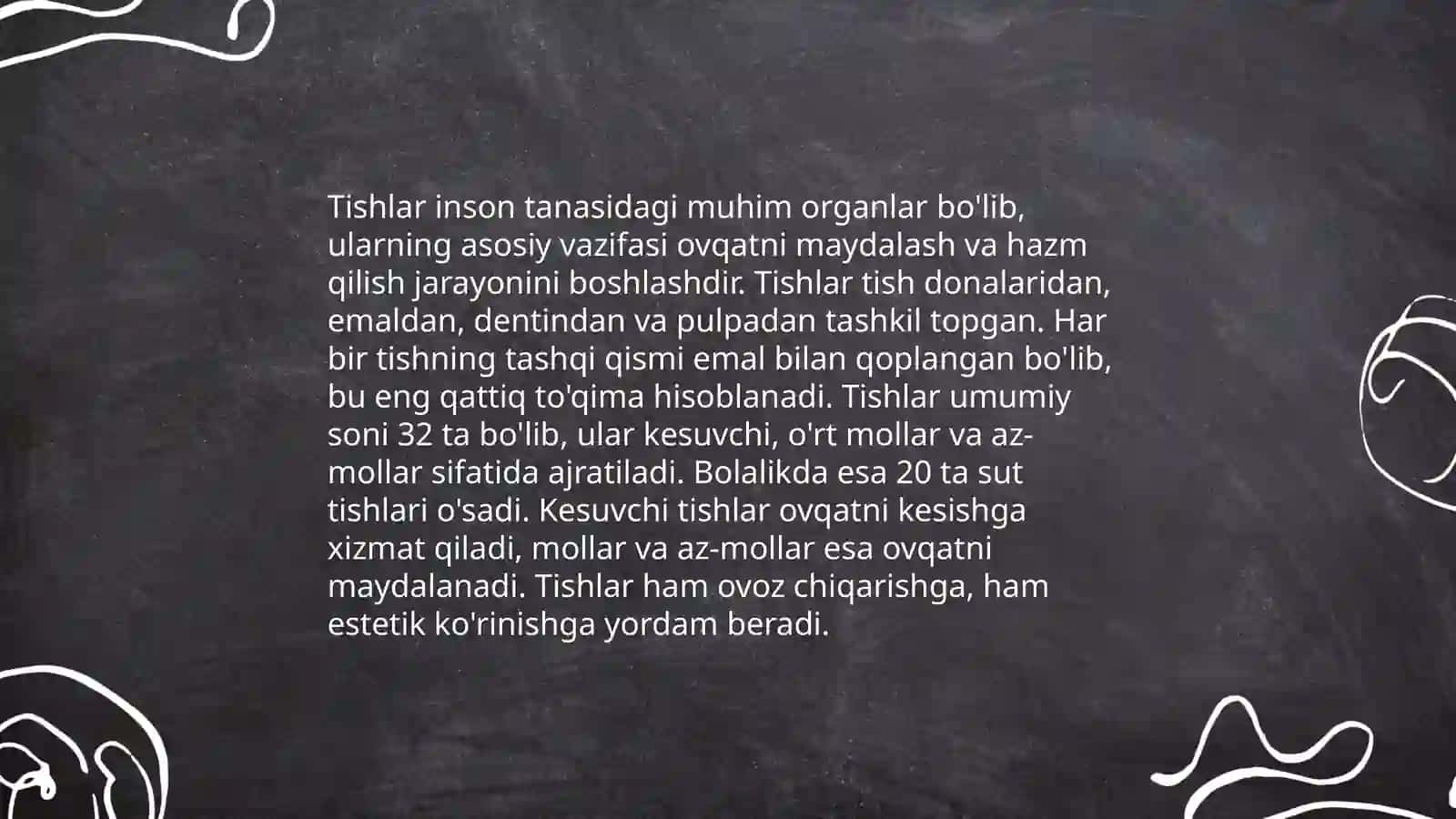 Og'iz bo'shlig'ining anatomiyasi va tishlarning biologiyasi va tibbiy ahamiyati 4