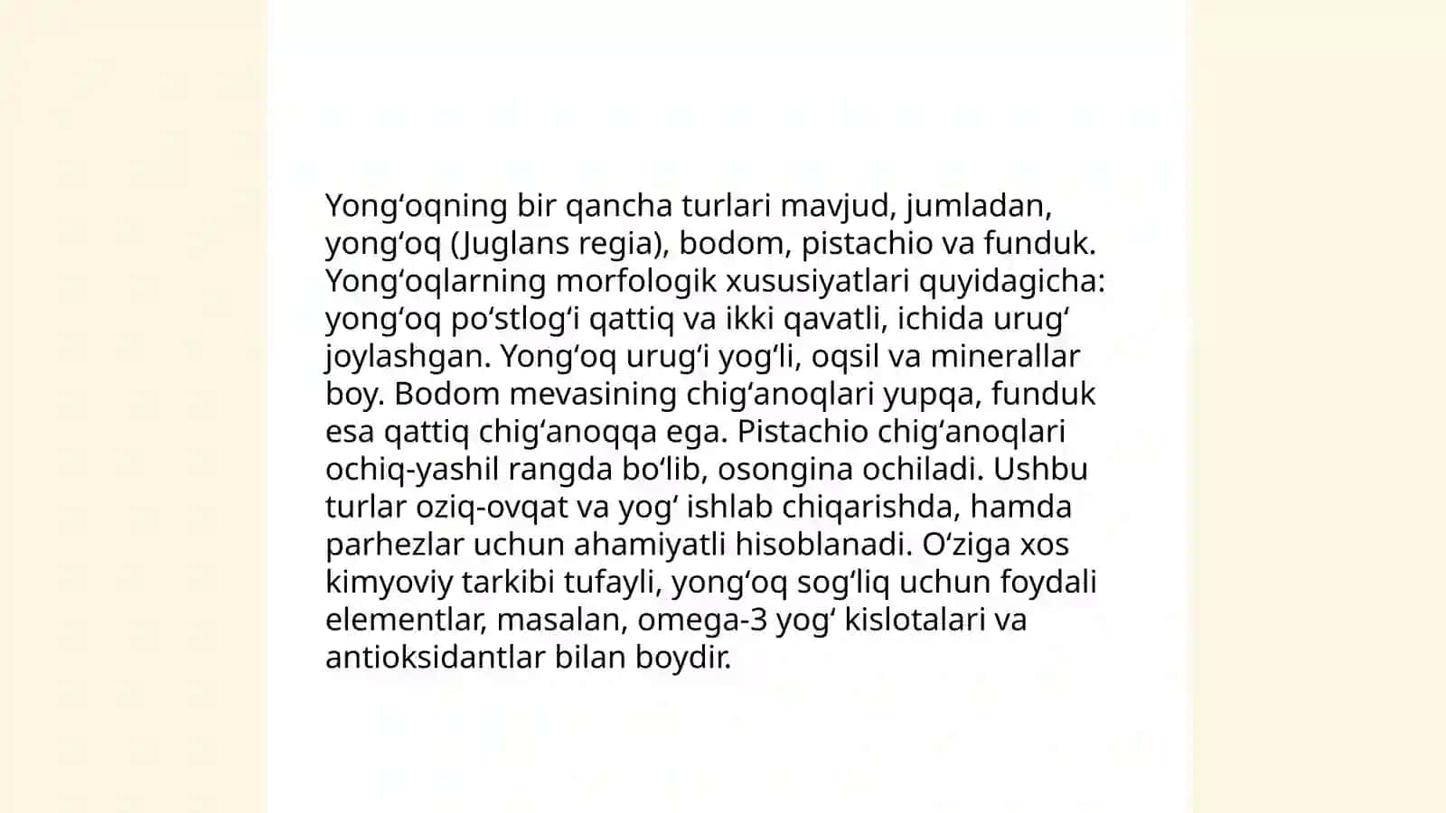 Yong’oq o’simligi mevasi marfologiyasi 4