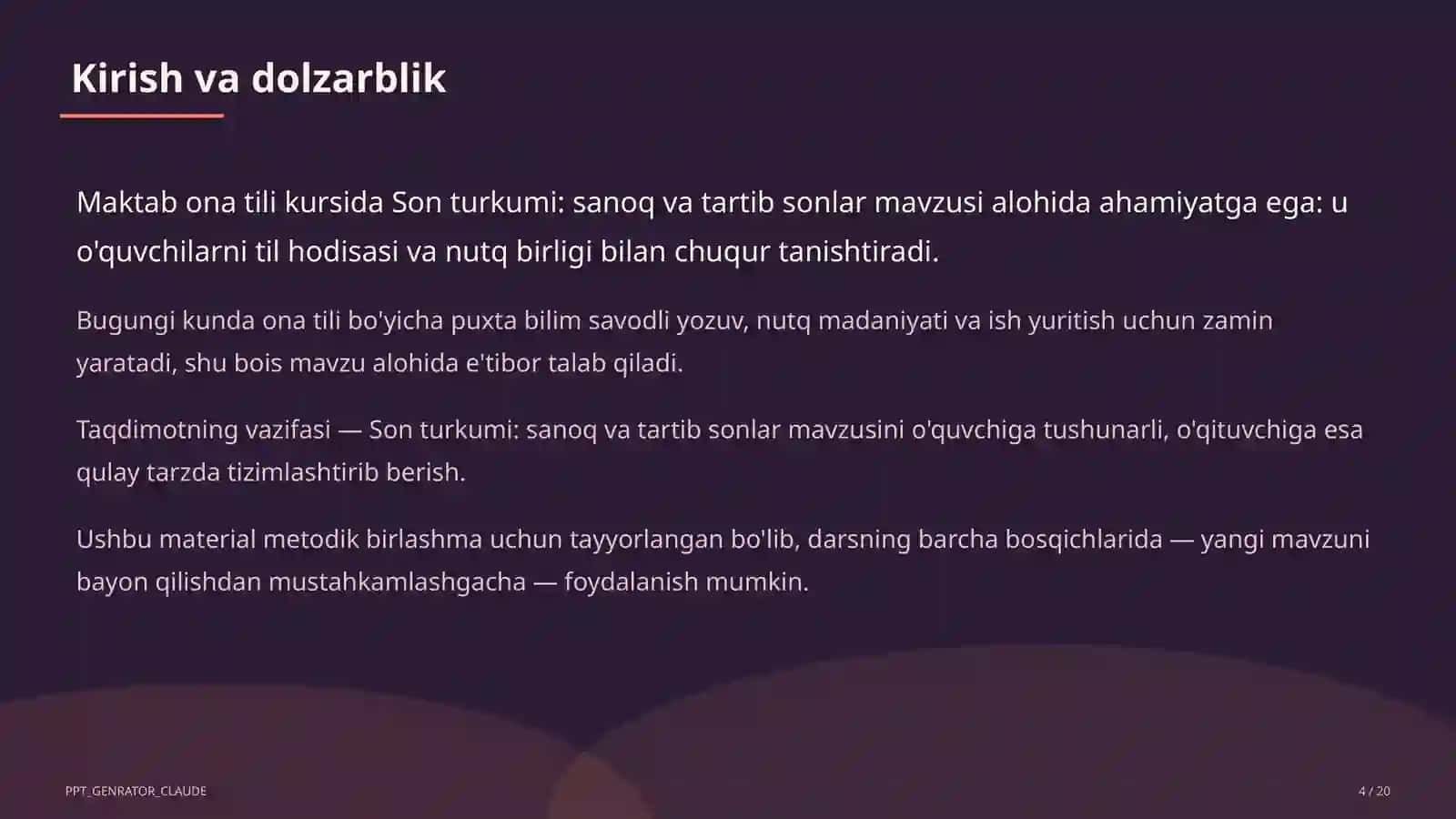 Son turkumi: sanoq va tartib sonlar (6-sinf) 4