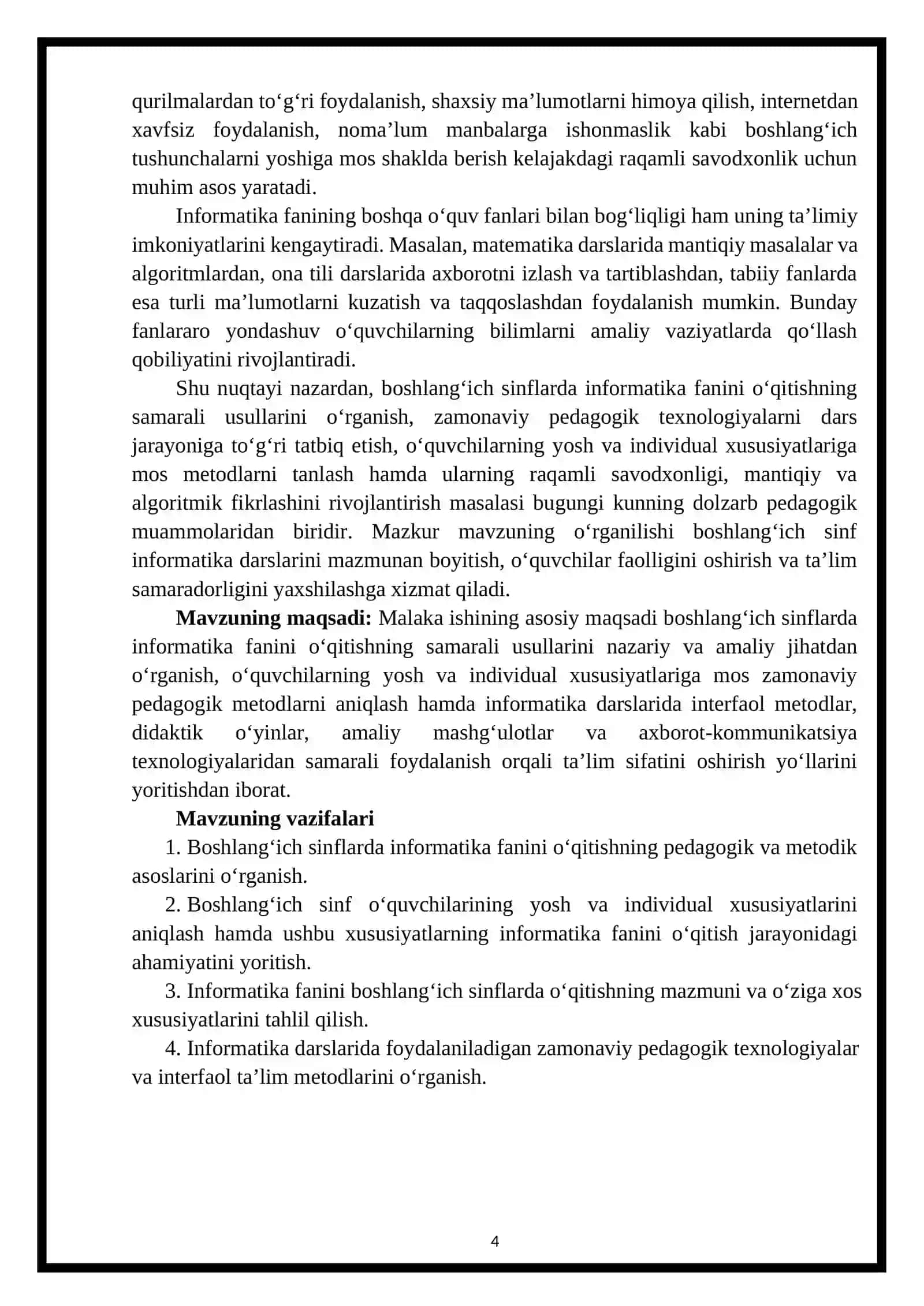 Boshlang‘ich sinf malaka oshirish “A” kursi tinglovchilar 4