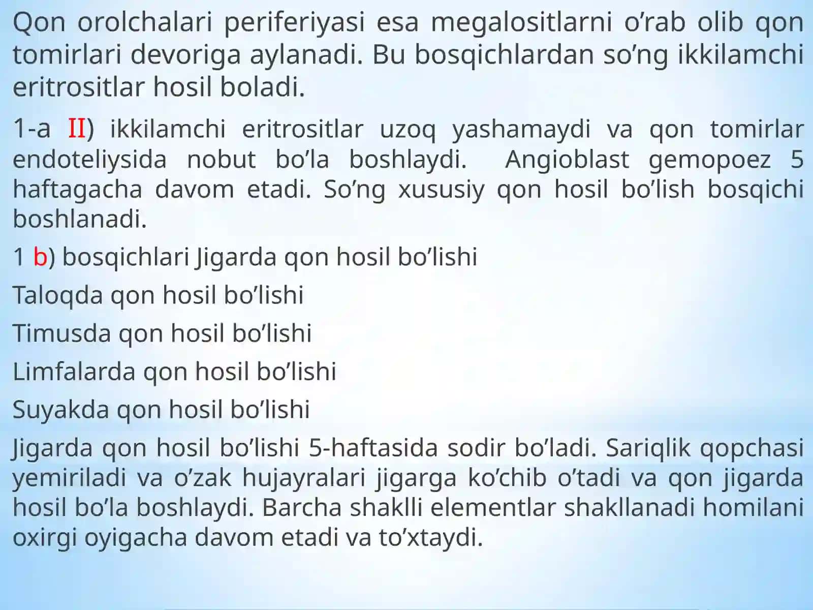 Bolalarda gematopoetik va immunitizimi o'rganishning anatomik va fiziologik xususiyatlari 4