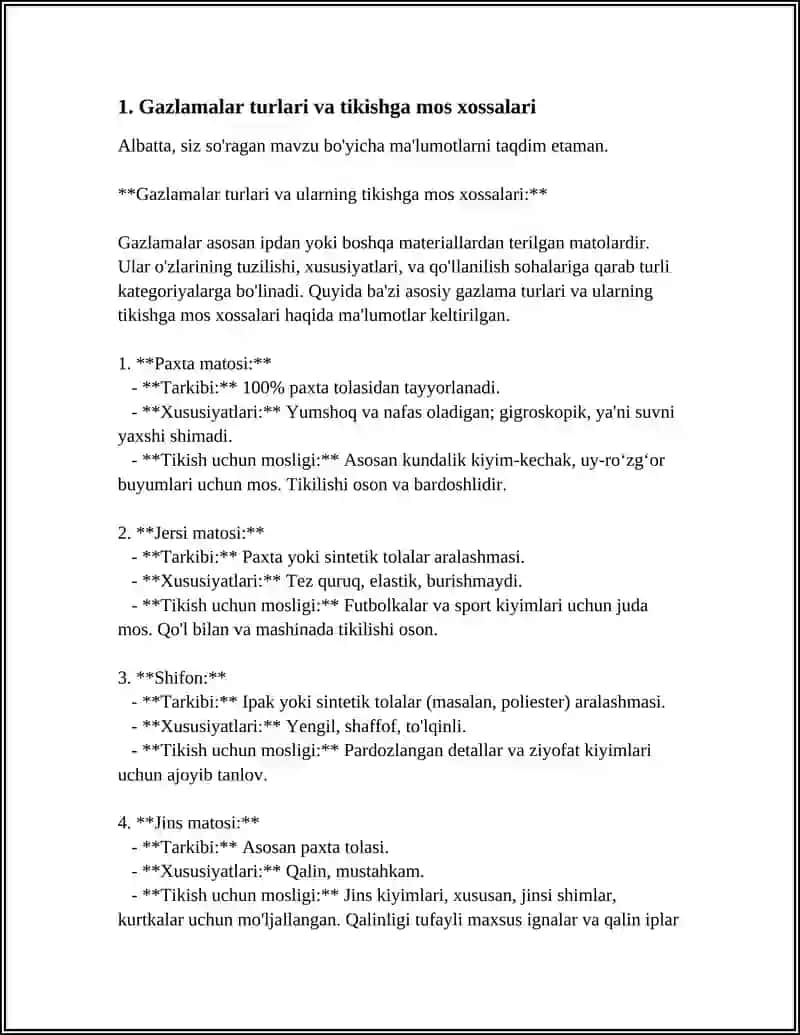 TURLI GAZLAMALARDAN TIKILADIGAN TIKISH TEXNOLOGIYASINI ÒZIGA XOSLIGI 4